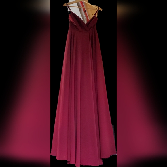 Lulus All About Love Maxi Dress Wine Burgundy - Picture 2 of 8
